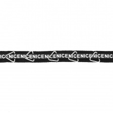 Декоративная тесьма отделочная с надписями и металлическими вставками треугольник, ширина 20 мм, намотка 15 ярдов