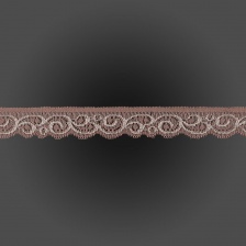 Кружево эластичное, ширина 25 мм, цвет грязно-розовый, намотка 15 ярдов