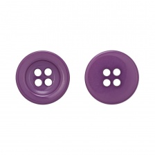 Пуговица пластиковая на четыре прокола, фиолетовая, 44L