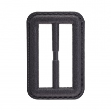 Пряжка пластиковая двухщелевая, внутренний размер 47 мм, цвет черный