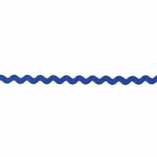 Декоративная тесьма вьюнок, ширина 8 мм,  намотка 25 метров, цвет синий (№15)