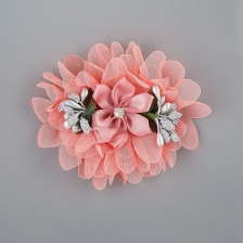 Цветочки декоративные, цвет коралловый, размер 90х75 мм, 