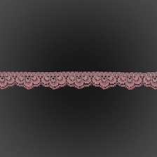Кружево эластичное, ширина 20 мм, цвет розовый, намотка 15 ярдов