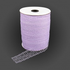 Кружево на сетке, ширина 45 мм, цвет сиреневый (№3), намотка 300 ярдов