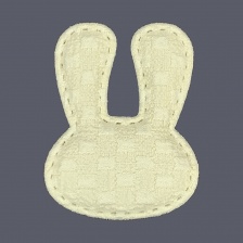 Аппликация 3D "Зайчик", цвет шампань, размер 41х55 мм