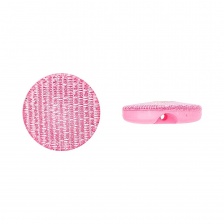 Пуговица пластиковая на полуножке, размер 24L, цвет розовый с блестками