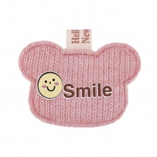 Аппликация 3D "Мишка", цвет грязно-розовый, размер 48х40 мм