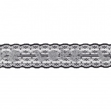 Аппликация кружевная пришивная, ширина 45 мм