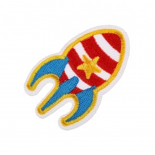 Термоаппликация "Ракета", размер 34х55 мм