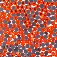 Стразы термоклеевые стеклянные SS16, форма круг, цвет оранжевый (918), 1440 шт/уп