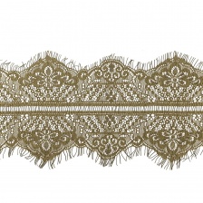 Кружево "Французское", ширина 140 мм, цвет хаки, длина 3 метра