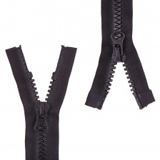 Молния трактор, тип 8, разъемная, двухзамковая, простой бегунок, длина 65 см, цвет 322 (черный)