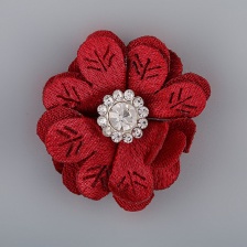 Цветочки декоративные, цвет бордовый, диаметр 28 мм, 