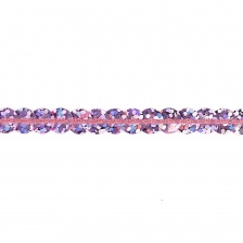 Пайетки на нитке, d=6 мм, цвет розовый радужный, намотка 100 ярдов