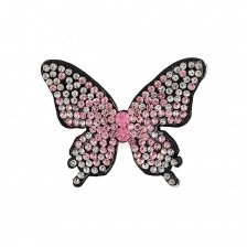 Аппликации с элементами из страз, цвет грязно-розовый, размер 42х35 мм