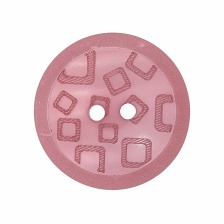 Пуговица пластиковая на два прокола, грязно-розовая, 40L