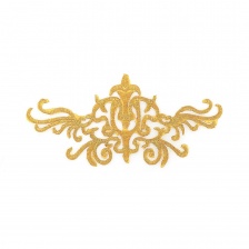 Термоаппликация орнамент, цвет золотой, размер 190х90 мм