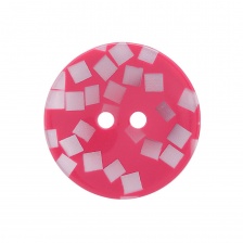 Пуговица пластиковая на два прокола, размер 60L, цвет фуксия