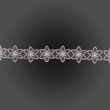 Цветочки из капроновой ленты, ширина 45 мм, намотка 20 ярдов, цвет белый