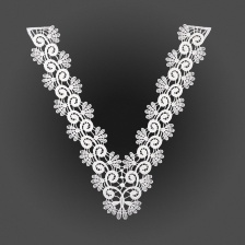 Воротник пришивной кружевной, размер 300х290 мм