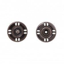Кнопки пришивные, металлические №8, размер 18 мм, цвет черный никель