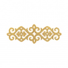 Термоаппликация орнамент, цвет золотой, размер 185х70 мм