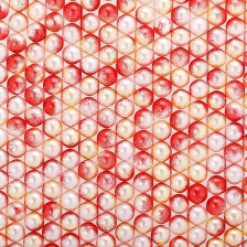 Бусины под жемчуг прибивные с градиентом, размер 5 мм, цвет красный с желтым, вес 500 г 