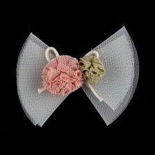 Аппликация 3D "Бантик", цвет шампань, размер 60х50 мм