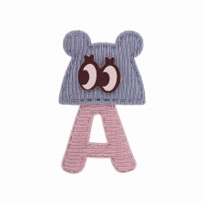 Аппликация 3D "Мишка", цвет серый, размер 30х50 мм