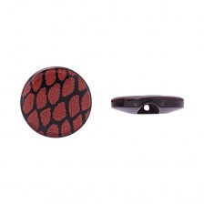 Пуговица пластиковая на полуножке, размер 24L, форма круглая, цвет коричневый 