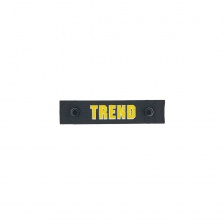 Аппликация пришивная ПВХ, размер 110х25 мм, цвет желтый