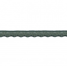 Кружево эластичное, ширина 17 мм, цвет зеленый, намотка 100 ярдов