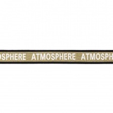 Лента репсовая декоративная с надписью, ширина 25 мм, намотка 50 ярдов, цвет черный+золотой