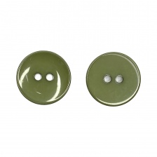 Пуговица пластиковая на два прокола, размер 40L, цвет хаки