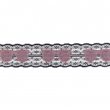 Аппликация кружевная пришивная, ширина 45 мм