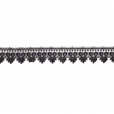 Кружево ажурное, ширина 45 мм, цвет темно- синий, намотка 15 ярдов