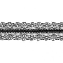 Тесьма отделочная ширина  40 мм, цвет черный, намотка 50 ярдов 