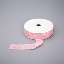 Декоративная лента двухслойная, ширина 25 мм, цвет розовый, намотка 20 ярдов