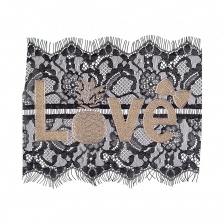 Аппликация кружевная пришивная, размер 230х200 мм