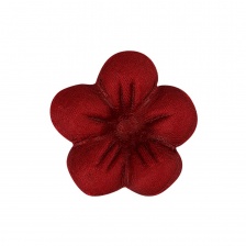 Цветочки декоративные, цвет бордовый, размер 23 мм, 