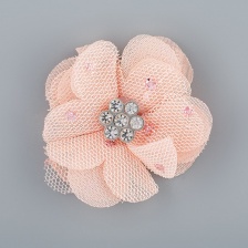 Цветочки декоративные, цвет персик, размер 40 мм, 