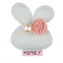 Аппликация 3D "Зайчик", цвет мятный, размер 40х50 мм