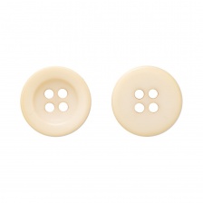 Пуговица пластиковая на четыре прокола, молочная, 40L