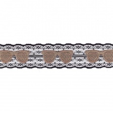 Аппликация кружевная пришивная, ширина 45 мм