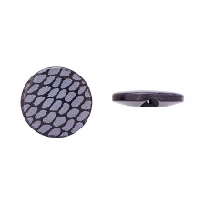 Пуговица пластиковая на полуножке, размер 20L, форма круглая, цвет черный 