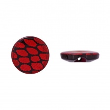 Пуговица пластиковая на полуножке, размер 20L, форма круглая, цвет бордовый 