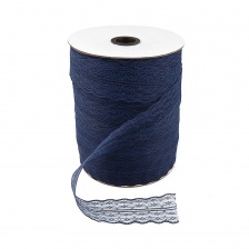 Кружево на сетке, ширина 45 мм, цвет темно-синий (№15), намотка 300 ярдов