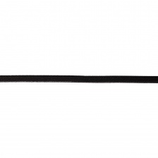 Лента бархатная, ширина 6 мм, цвет черный, намотка 50 ярдов