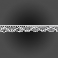 Кружево эластичное, ширина 35 мм, цвет белый, намотка 20 ярдов