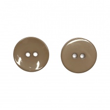 Пуговица пластиковая на два прокола, размер 44L, цвет капучино